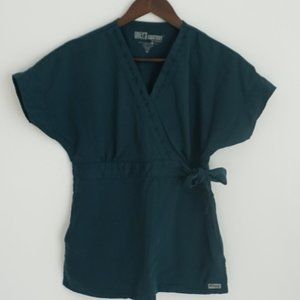 Grey's Anatomy Forest Green Scrub Top Size XS